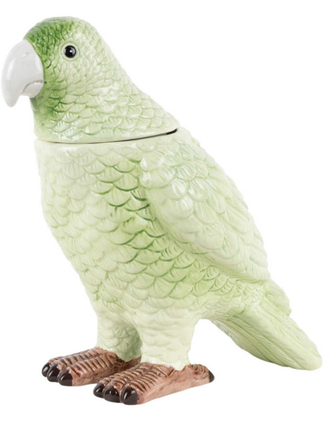 Pot de rangement oiseau vert en céramique Bird