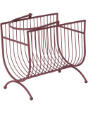 Porte-revues design métal bordeaux 35x20,5x50 cm Riqueza