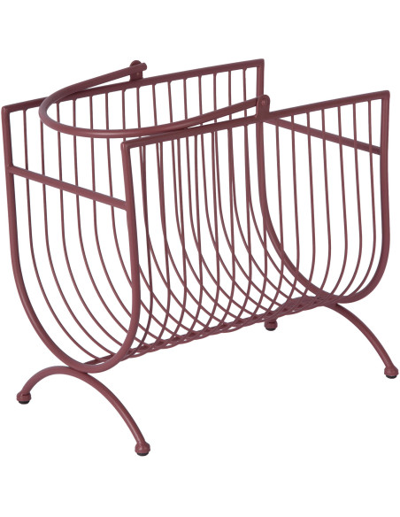 Porte-revues design métal bordeaux 35x20,5x50 cm Riqueza