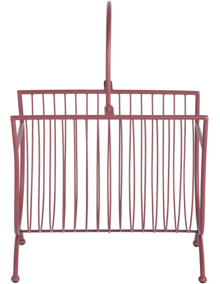 Porte-revues design métal bordeaux 35x20,5x50 cm Riqueza