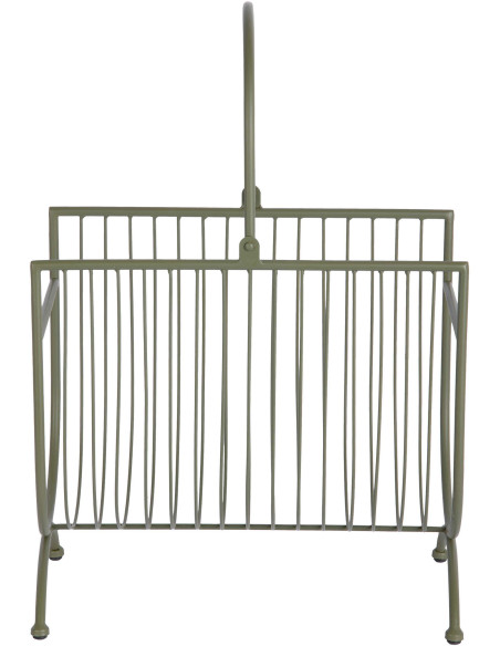 Porte-revues métal vert design 35x20,5x50 cm Riqueza