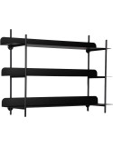Étagère murale métal noir 3 niveaux 60x16x42 cm Riqueza