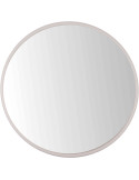 Miroir rond métal gris chaud 50 cm Riqueza