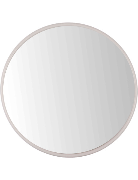 Miroir rond métal gris chaud 50 cm Riqueza