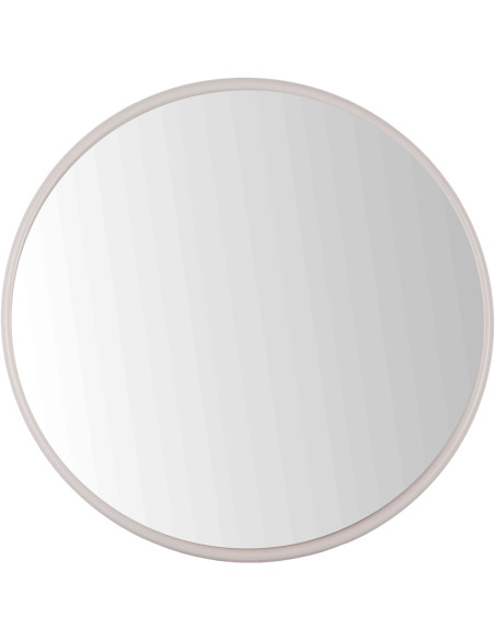 Miroir rond métal gris chaud 50 cm Riqueza
