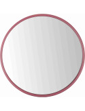 Miroir rond métal bordeaux 50 cm Riqueza
