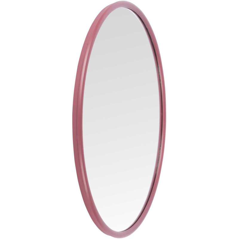 Miroir rond métal bordeaux 50 cm Riqueza