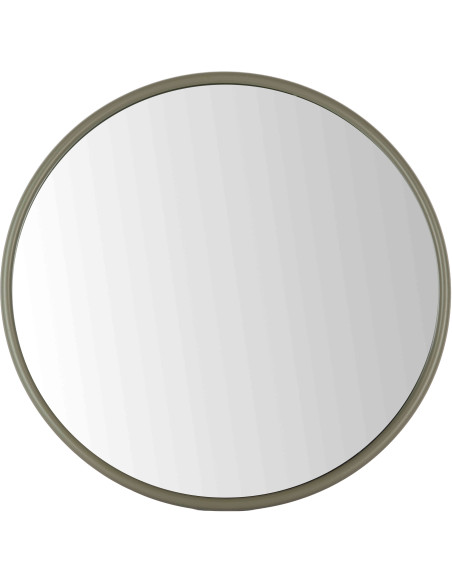 Miroir rond métal vert olive 50 cm Riqueza