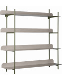 Étagère murale métal vert et gris 4 niveaux Reina
