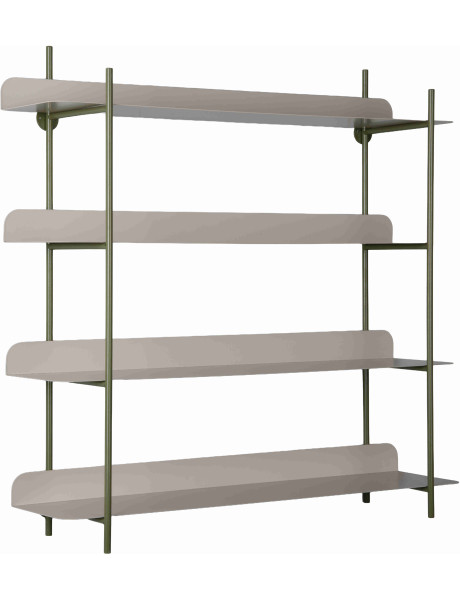 Étagère murale métal vert et gris 4 niveaux Reina
