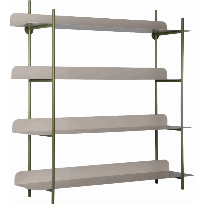Étagère murale métal vert et gris 4...