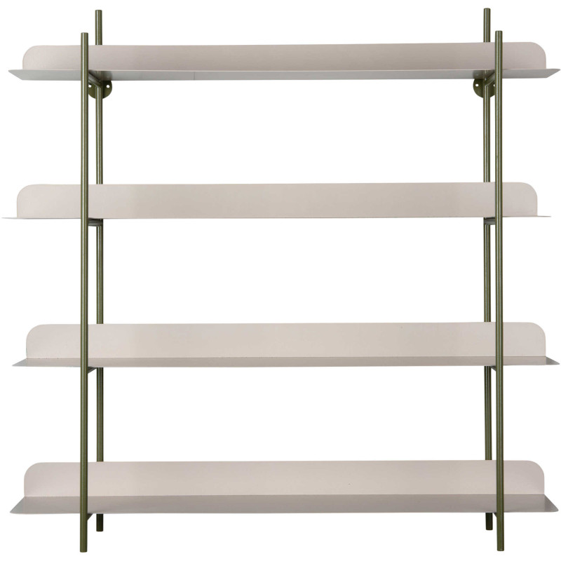 Étagère murale métal vert et gris 4...