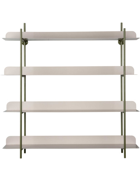 Étagère murale métal vert et gris 4 niveaux Reina
