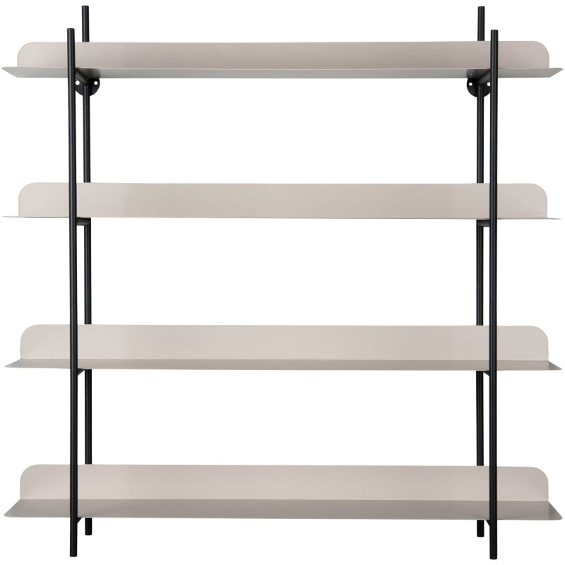 Étagère murale métal noir et gris 4...