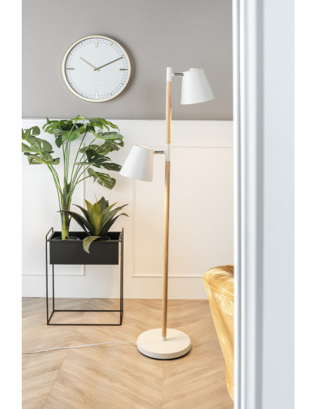 Lot de 2 cache-pots métal noir sur pied Essence