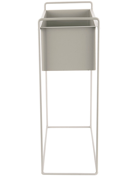 Lot de 2 cache-pots métal gris sur pied Essence