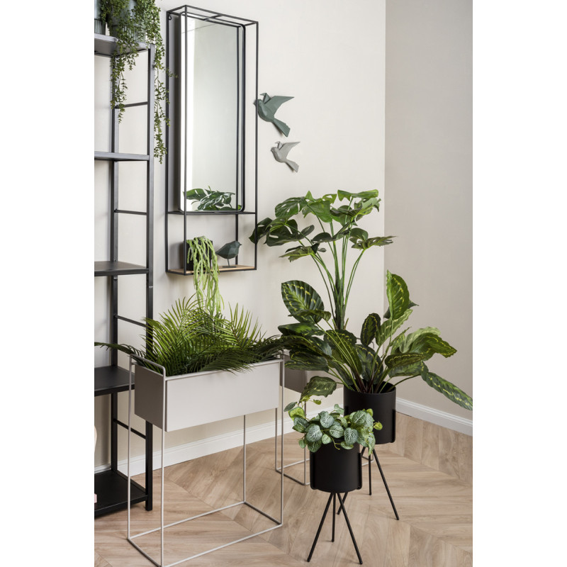 Lot de 2 cache-pots métal gris sur...