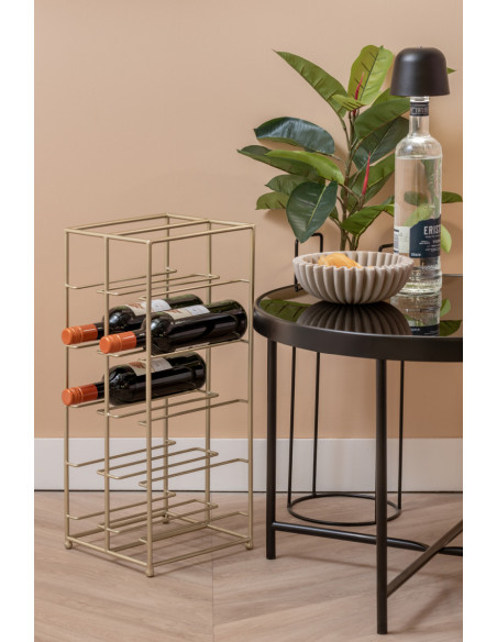 Casier à vin métal doré à poser Dual