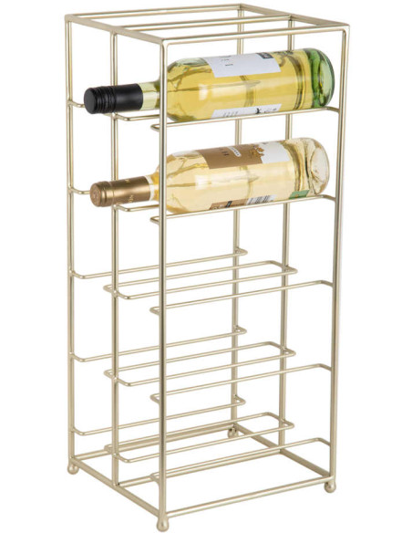 Casier à vin métal doré à poser Dual