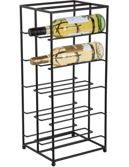 Casier à vin métal noir à poser Dual