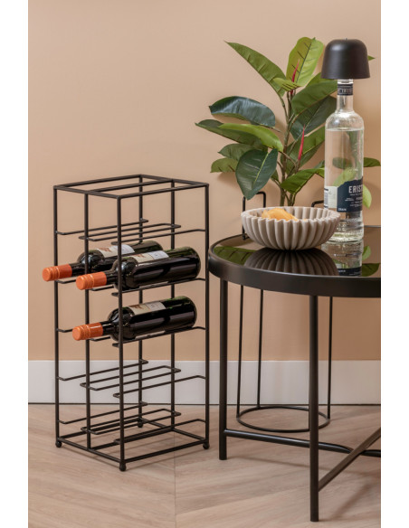 Casier à vin métal noir à poser Dual
