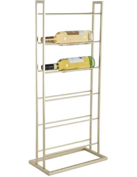 Casier à vin sur pied métal doré Single