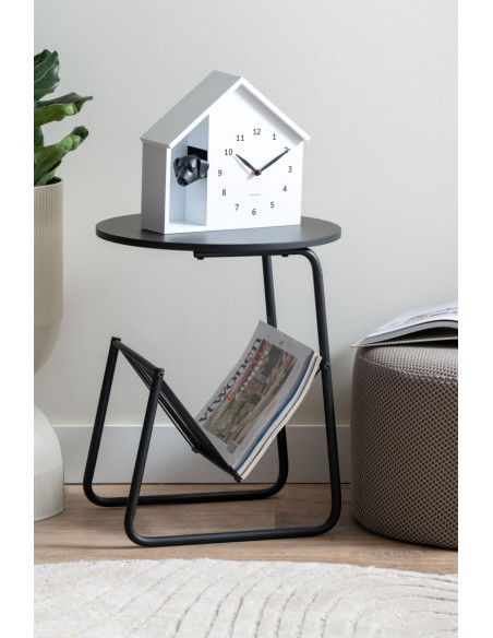 Horloge murale chien blanche en PS 26x10,3x29 cm Peeking Doggy