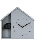 Horloge murale chien grise silencieuse 29 cm Peeking Doggy