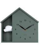 Horloge murale chien verte silencieuse Peeking Doggy