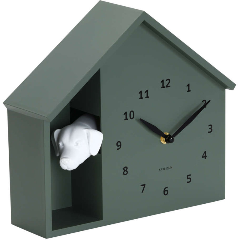 Horloge murale chien verte...