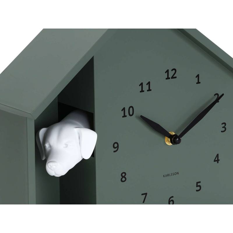 Horloge murale chien verte...