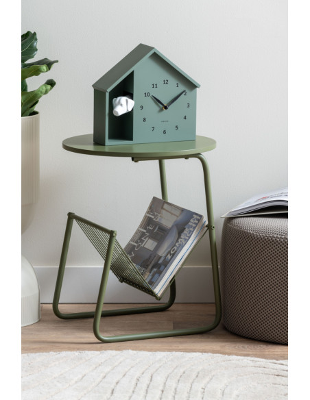 Horloge murale chien verte silencieuse Peeking Doggy