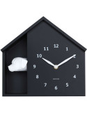 Horloge murale chien noire silencieuse Peeking Doggy
