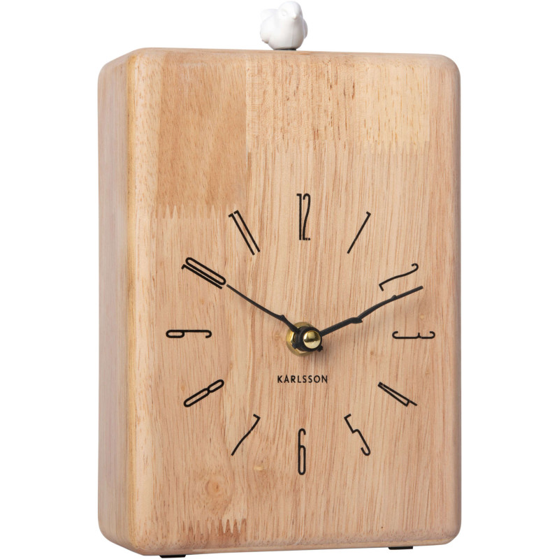 Horloge coucou bois clair 14x6x20 cm...