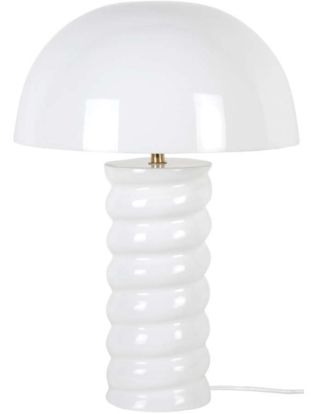 Lampe à poser blanche métal dôme 30x45 cm Gracio