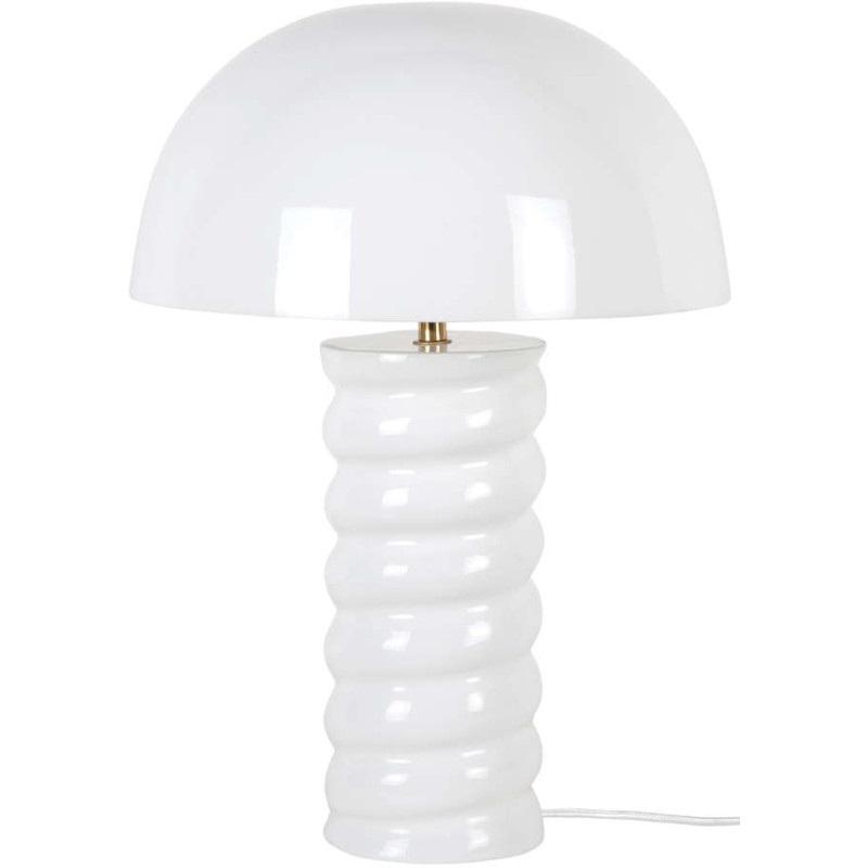 Lampe à poser blanche métal dôme...