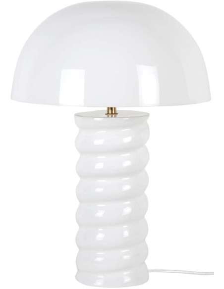Lampe à poser blanche métal dôme 30x45 cm Gracio