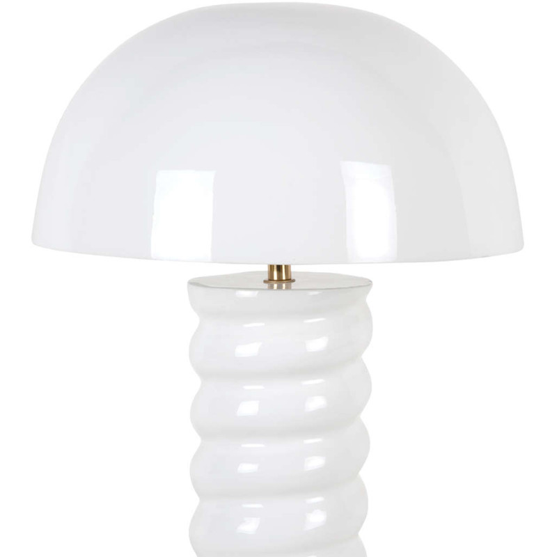 Lampe à poser blanche métal dôme...