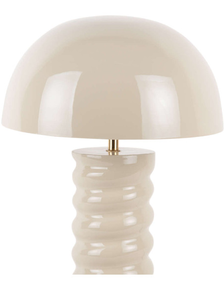 Lampe à poser champignon gris chaud 30x45 cm Gracio