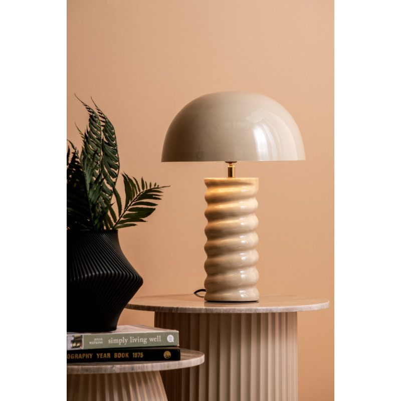 Lampe à poser champignon marron doux...