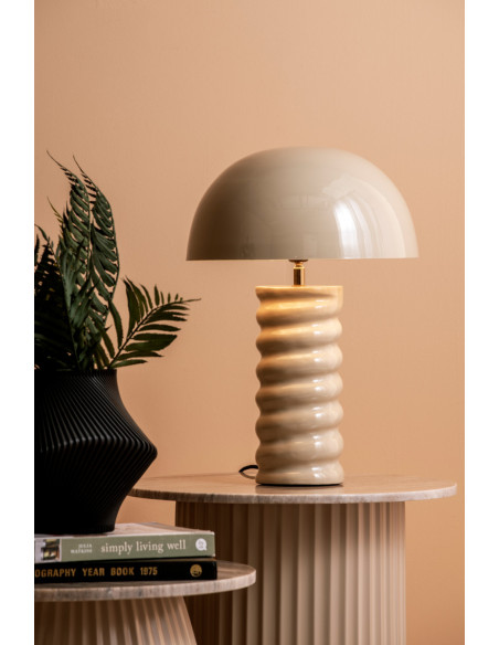 Lampe à poser champignon marron doux 30x45 cm Gracio