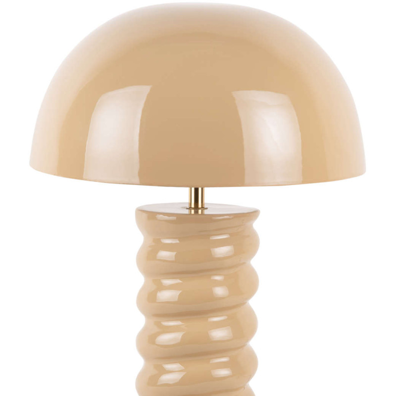 Lampe à poser champignon marron doux...
