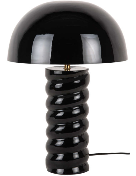 Lampe à poser champignon noire métal 30x45 cm Gracio