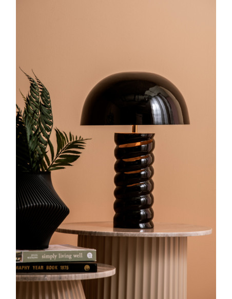 Lampe à poser champignon noire métal 30x45 cm Gracio