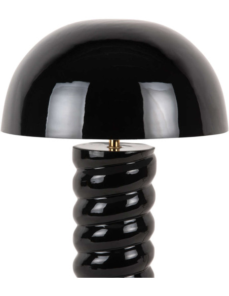 Lampe à poser champignon noire métal 30x45 cm Gracio