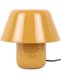 Lampe champignon jaune ocre métal Afan