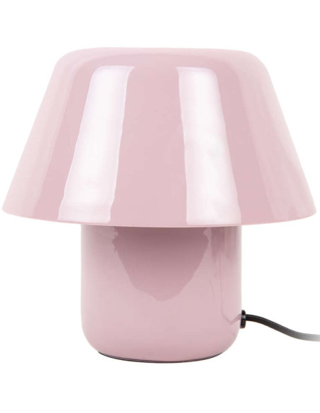 Lampe champignon rose lavande métal Afan