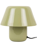 Lampe champignon métal vert thé 20 cm Afan