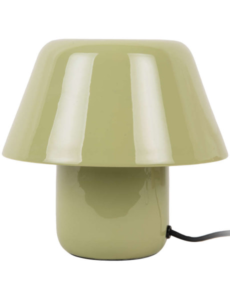 Lampe champignon métal vert thé 20 cm Afan