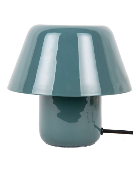 Lampe champignon métal bleu jean 20 cm Afan